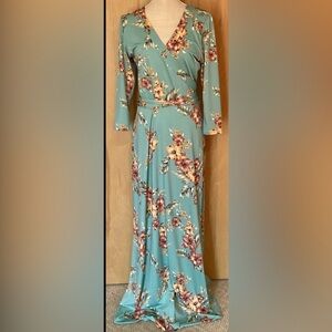 Floral Long Sleeve Maxi Dress by Got Style
